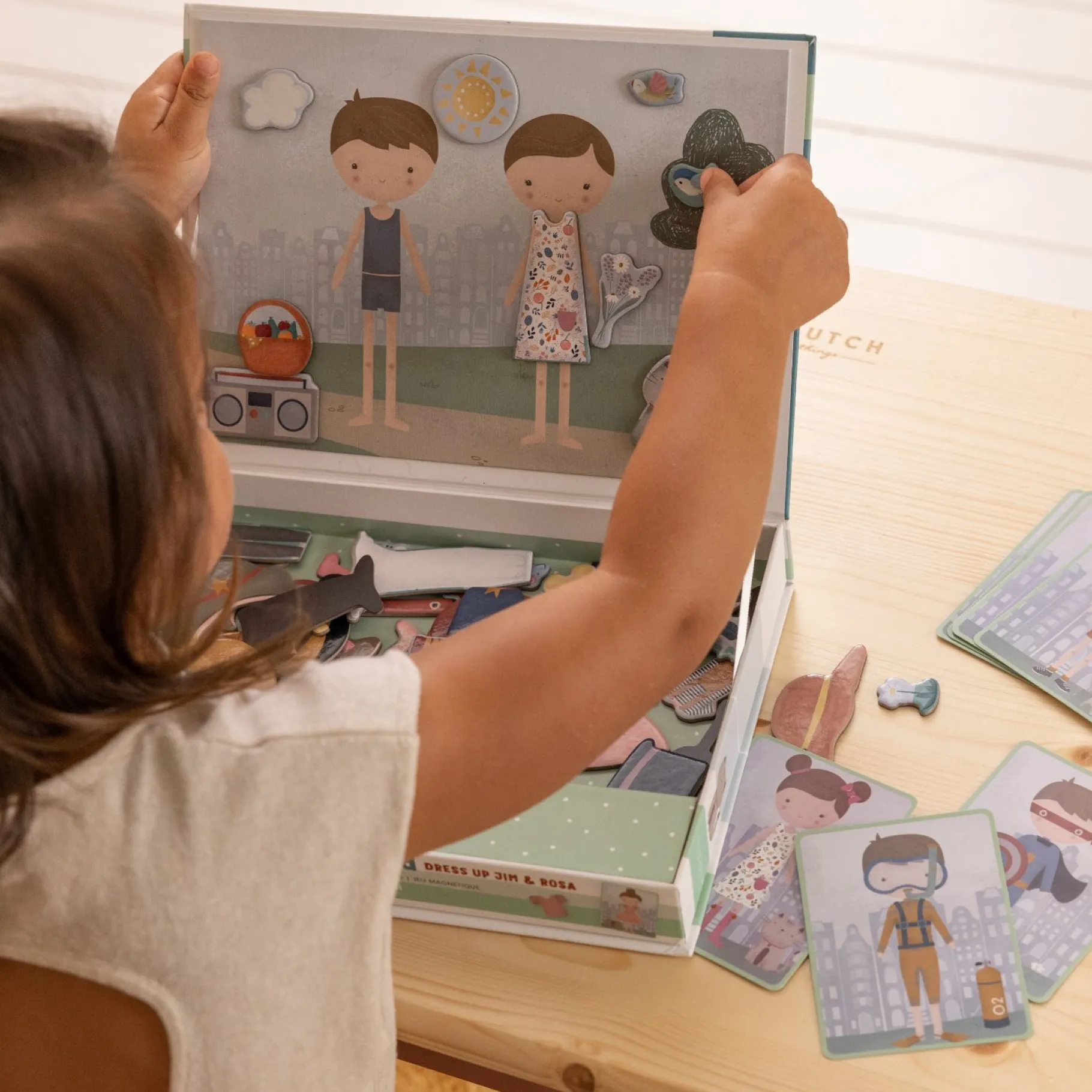 Babyspeelgoed>Tiamo Little Dutch Magnetisch Speelbord Jim & Rosa