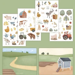 Stickers>Little Dutch raamstickers boerderij
