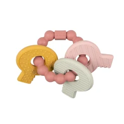 Bijtringen>Little Dutch Siliconen Bijtspeeltje Sleutelbos  Roze