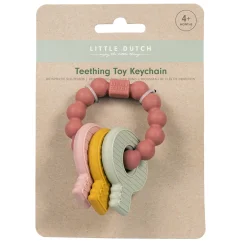 Bijtringen>Little Dutch Siliconen Bijtspeeltje Sleutelbos  Roze