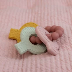 Bijtringen></noscript>Little Dutch Siliconen Bijtspeeltje Sleutelbos  Roze