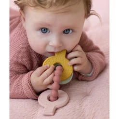 Bijtringen></noscript>Little Dutch Siliconen Bijtspeeltje Sleutelbos  Roze