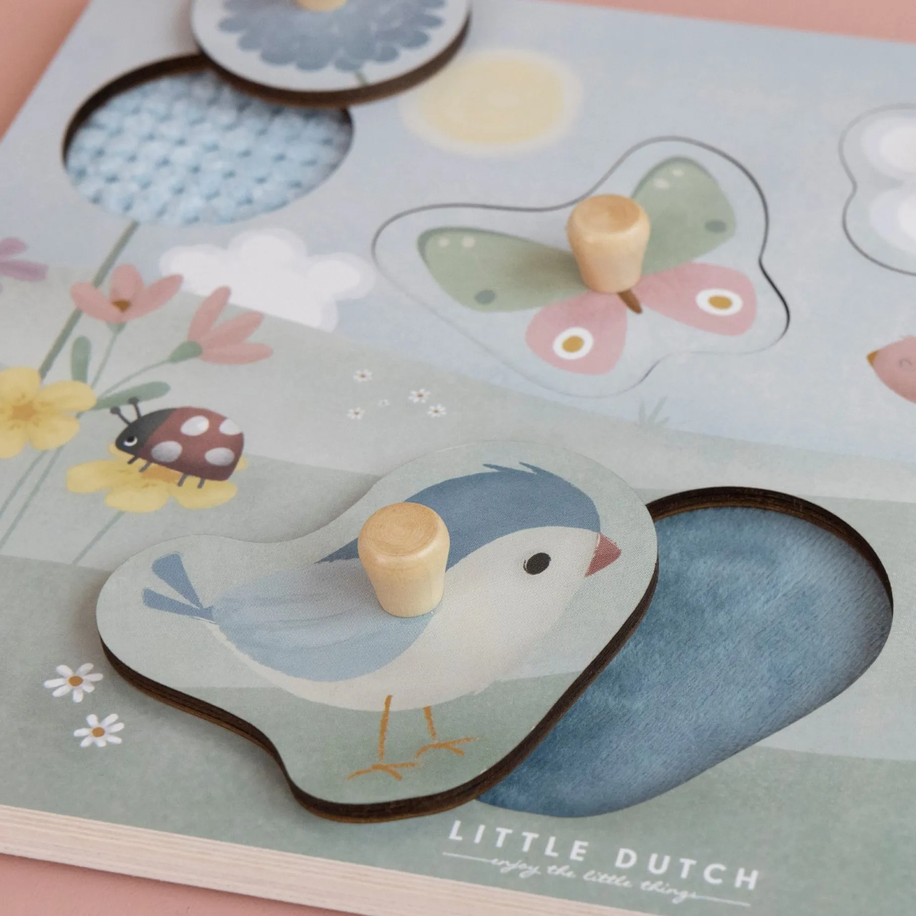 Babyspeelgoed>Tiamo Little Dutch Voelpuzzel Flowers & Butterflies