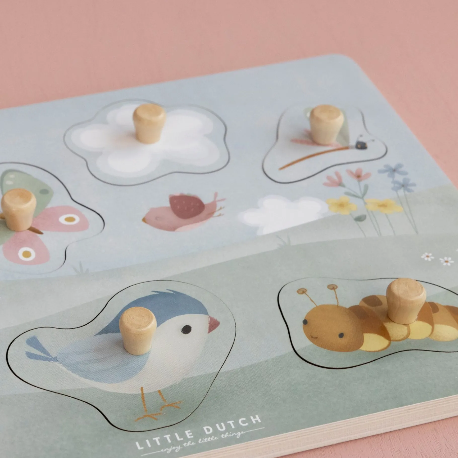 Babyspeelgoed>Tiamo Little Dutch Voelpuzzel Flowers & Butterflies