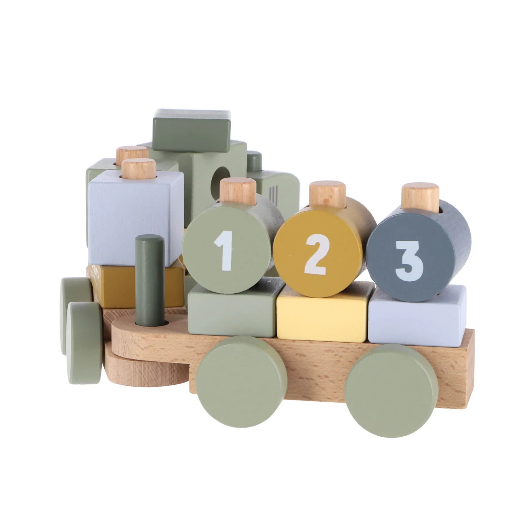 Bouwstenen>Tiamo Little Farm Blokkentrein Tractor