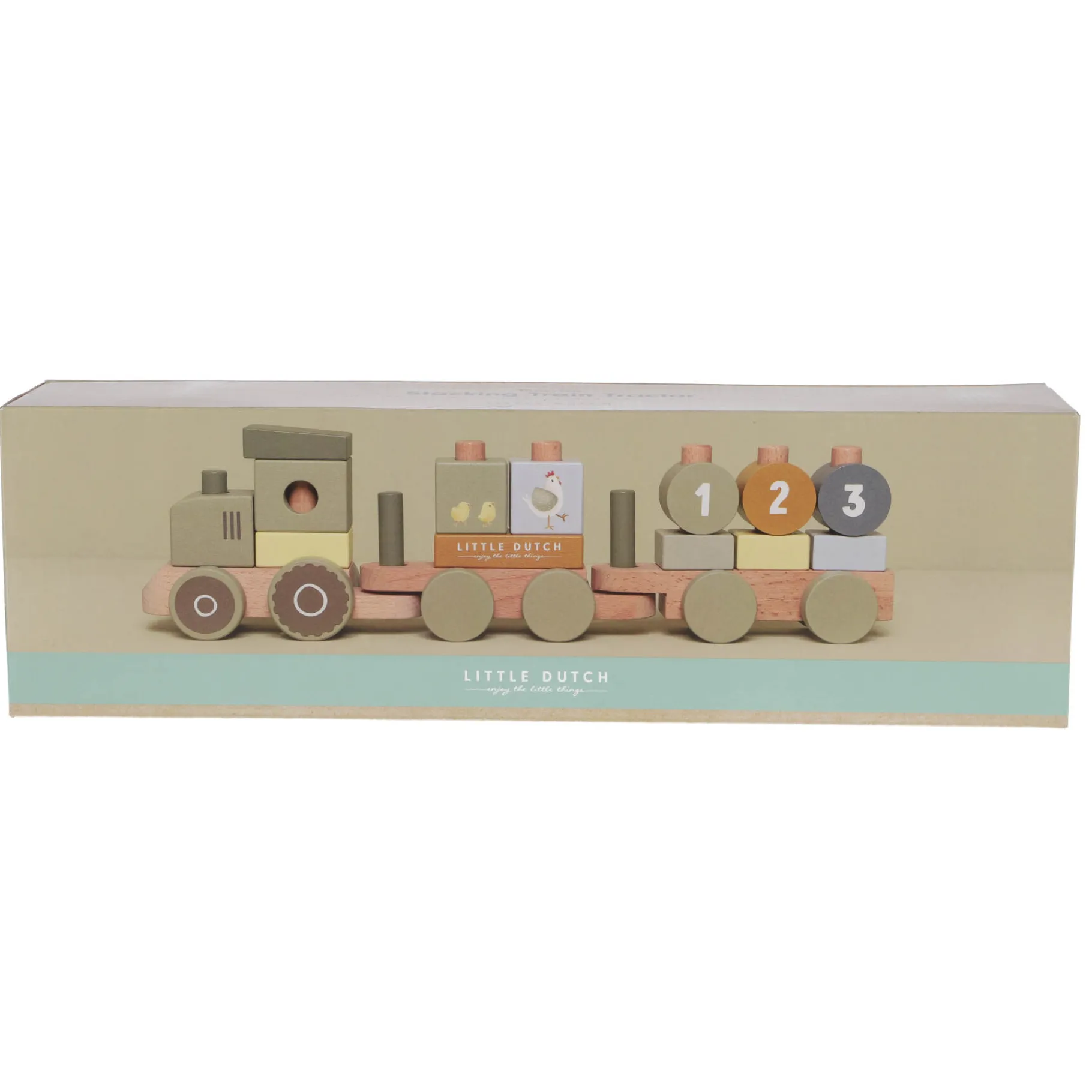 Bouwstenen>Tiamo Little Farm Blokkentrein Tractor