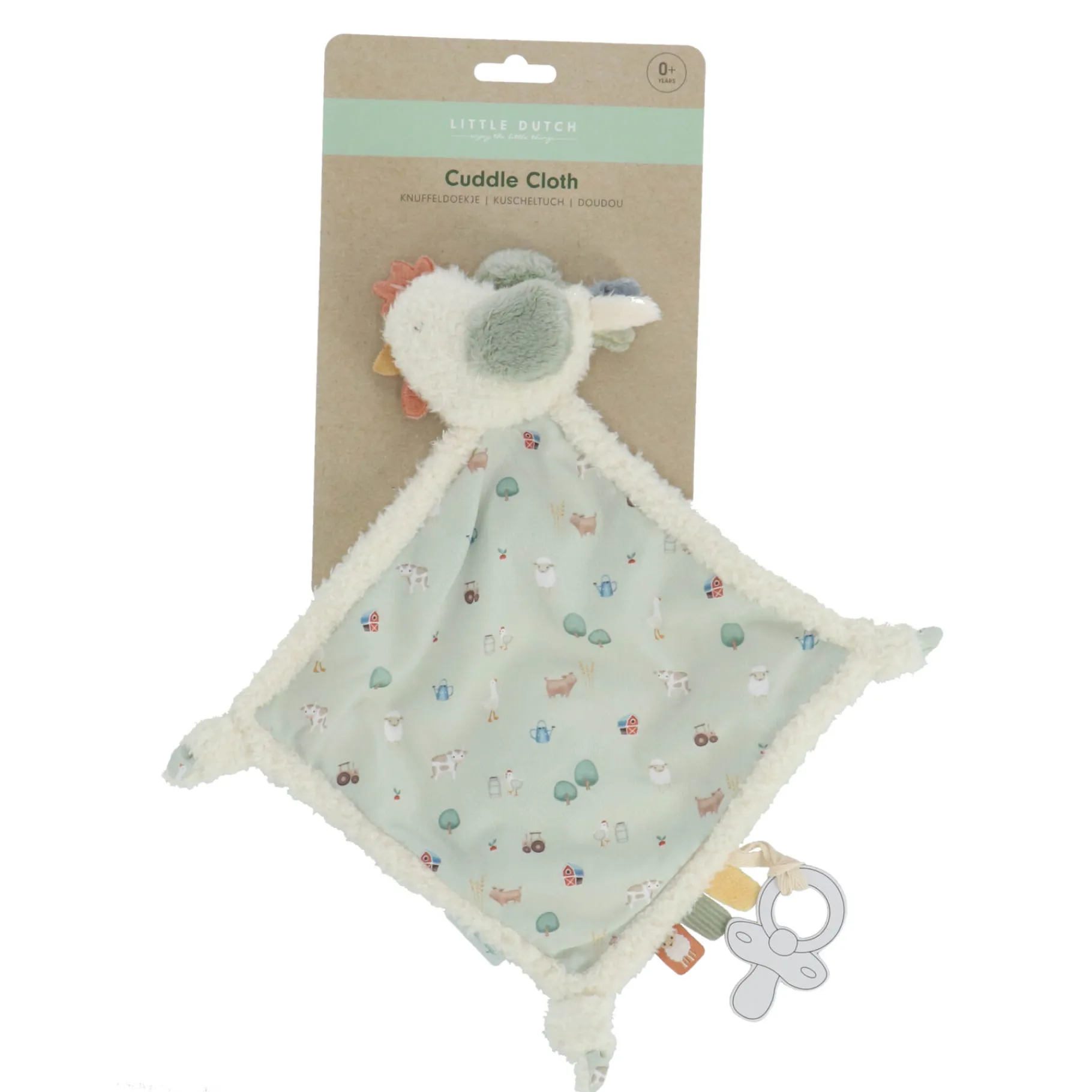 Knuffeldoekjes En Knuffelboekjes>Tiamo Little Farm Knuffeldoekje Kip