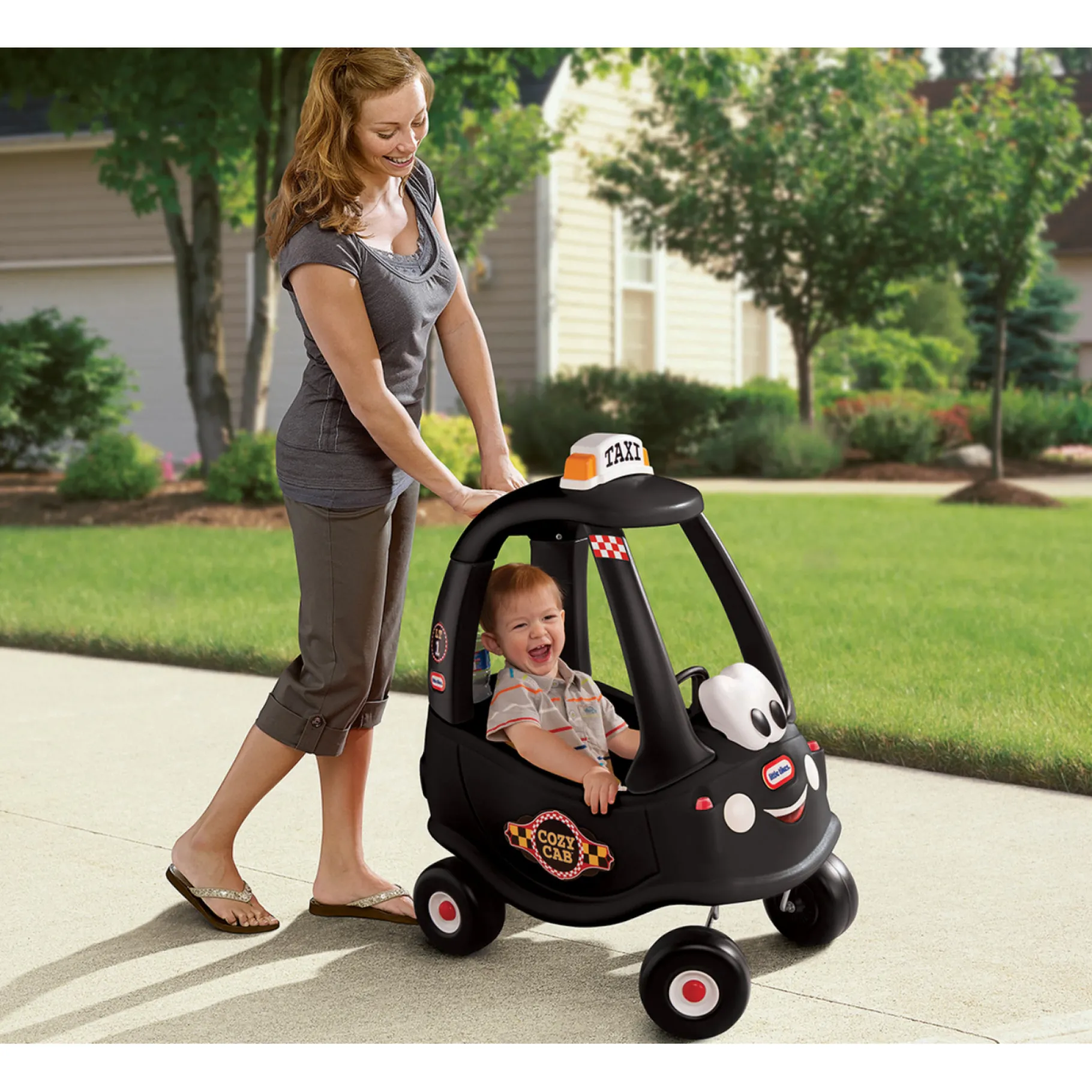 Voertuigen|Baby Voertuigen> Little Tikes Cozy Coupe Zwarte Taxi Loopauto
