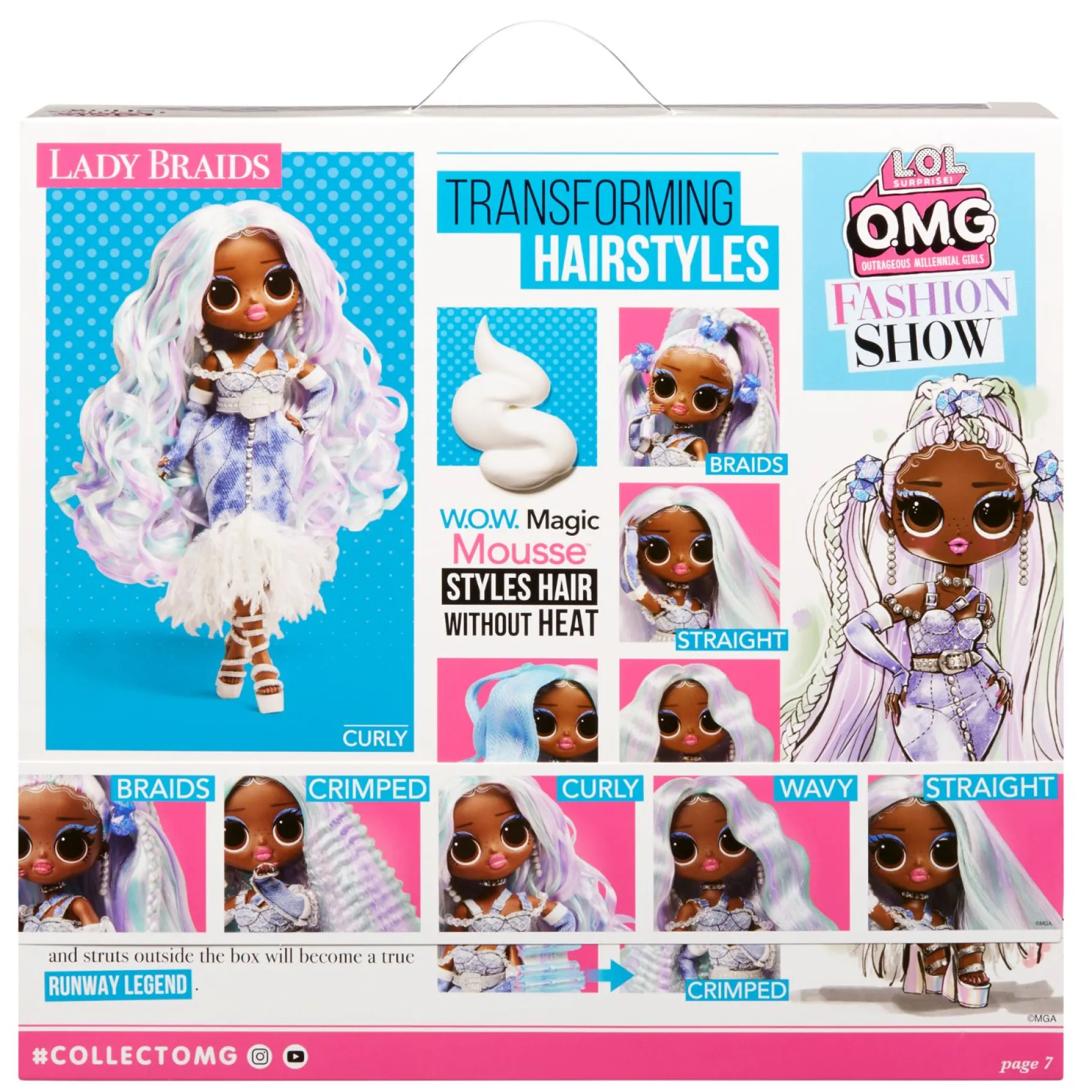 Tienerpoppen|Meisjes>Mga L.O.L. Surprise OMG Fashion Show Hair Edition - Lady Braids