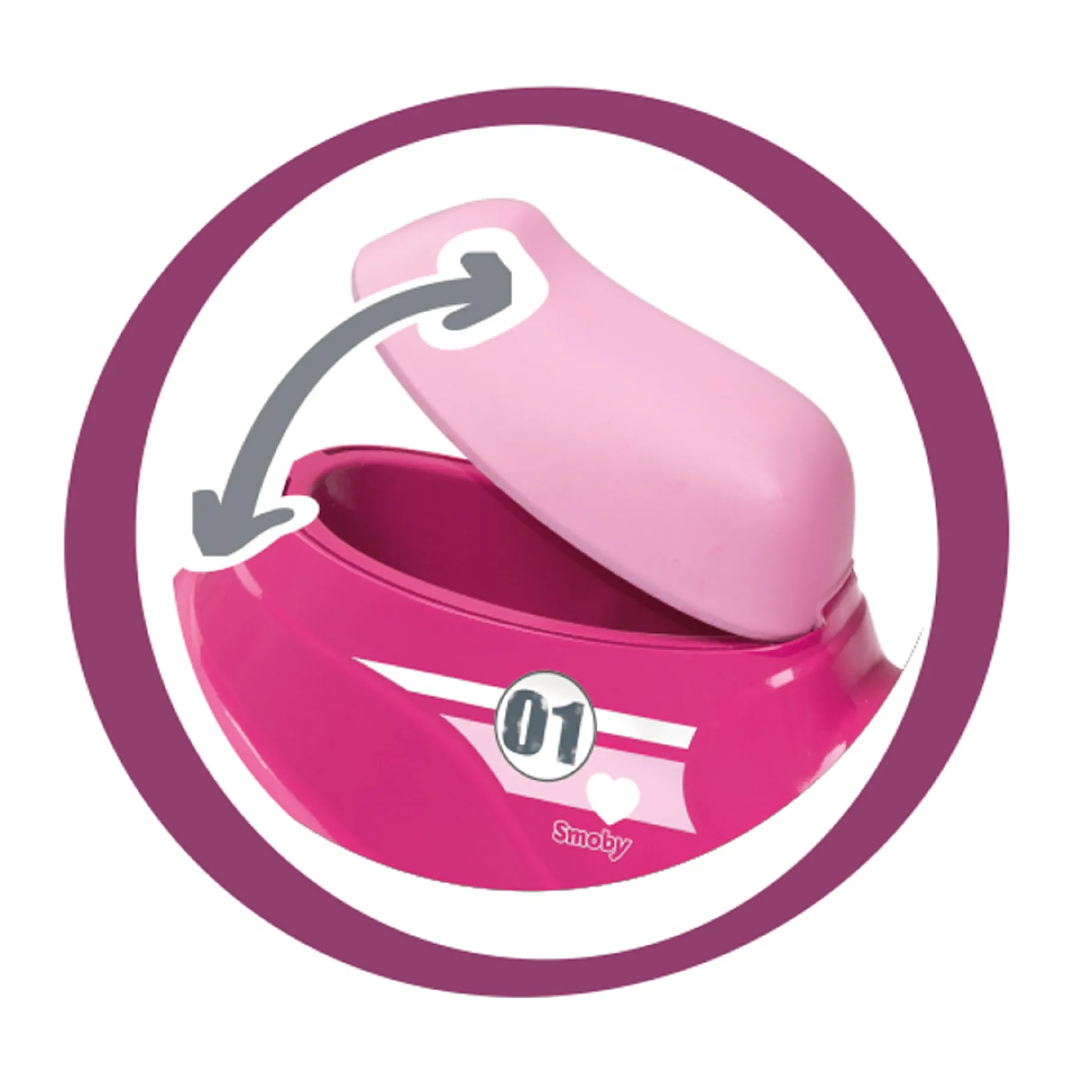 Loopfiguren>Smoby Loopfiguur Scooter Roze