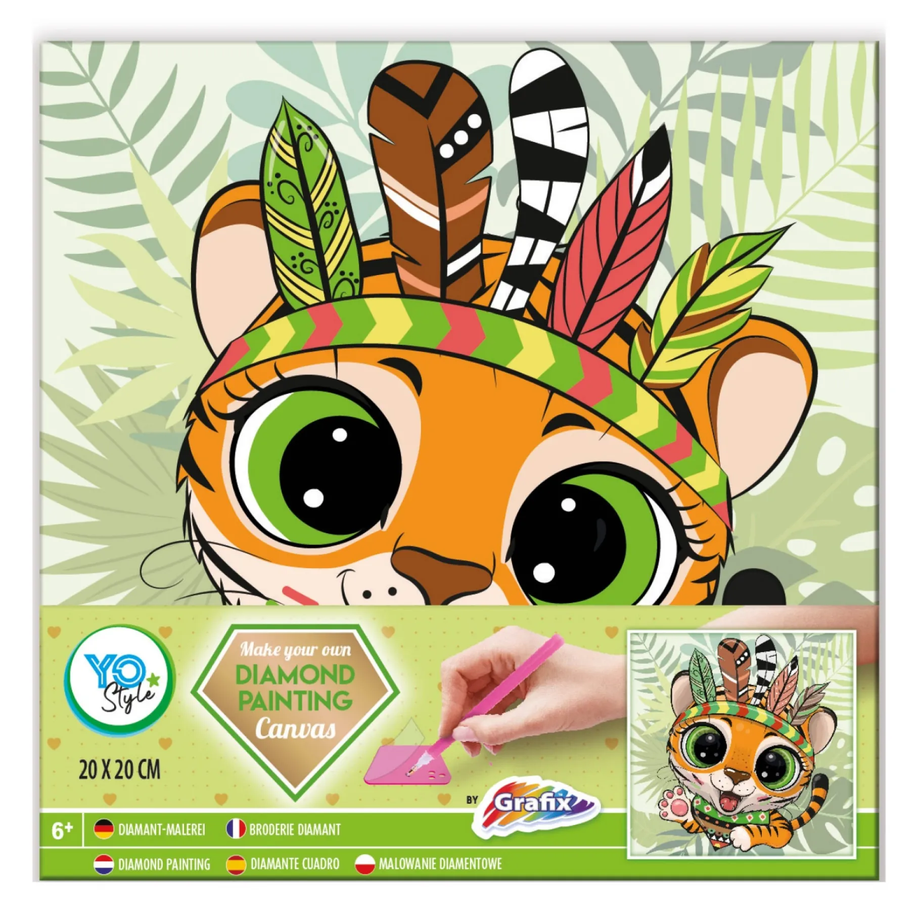 Diamond Painting>Grafix Maak Je Eigen Diamond Painting Canvas 20x20 cm 2 assorti