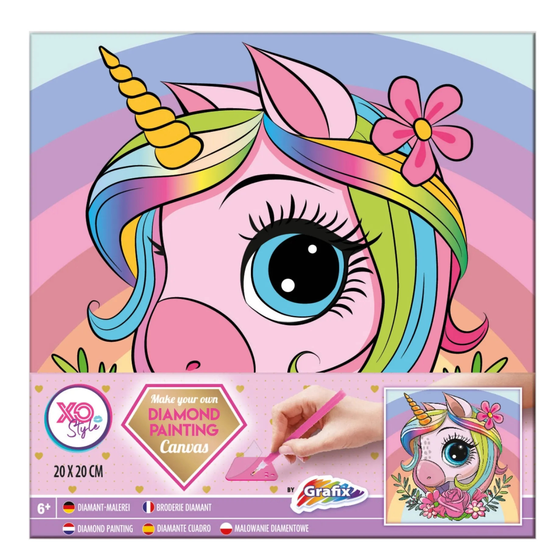 Diamond Painting>Grafix Maak Je Eigen Diamond Painting Canvas 20x20 cm 2 assorti