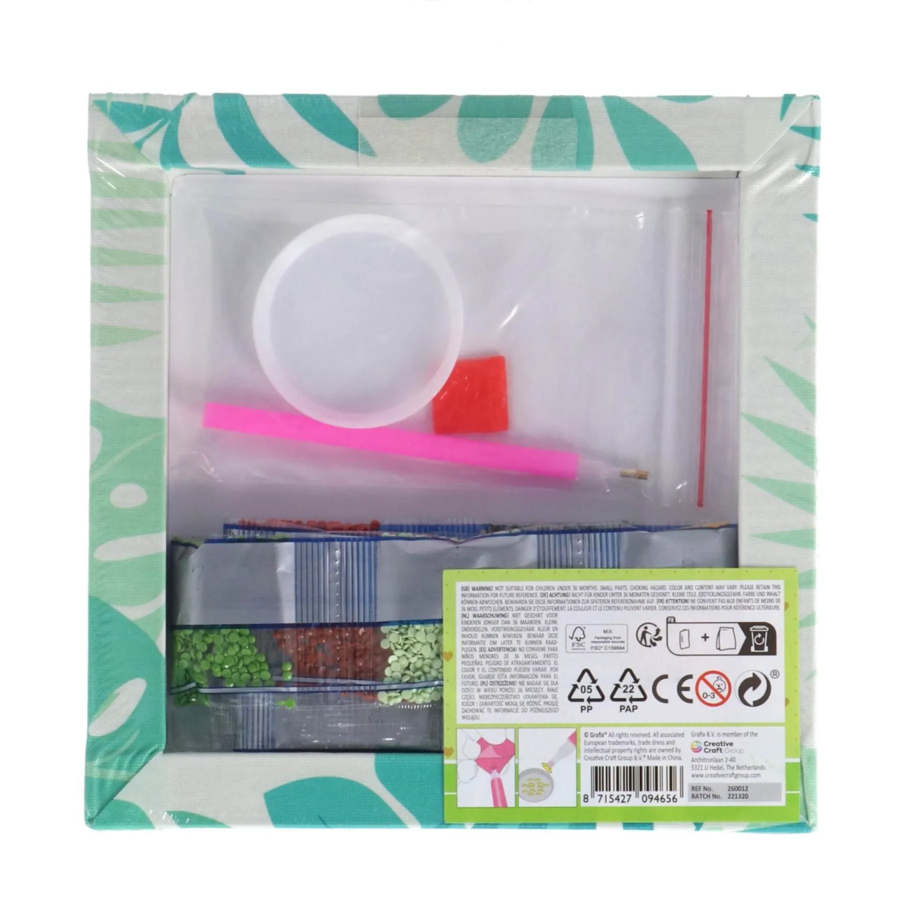 Diamond Painting>Grafix Maak Je Eigen Diamond Painting Canvas 20x20 cm 2 assorti