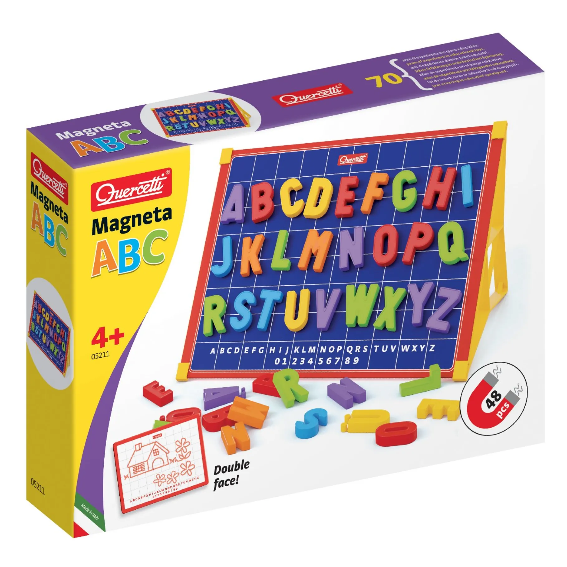 Educatieve Spellen>Quercetti Magneetbord abc 53-delig