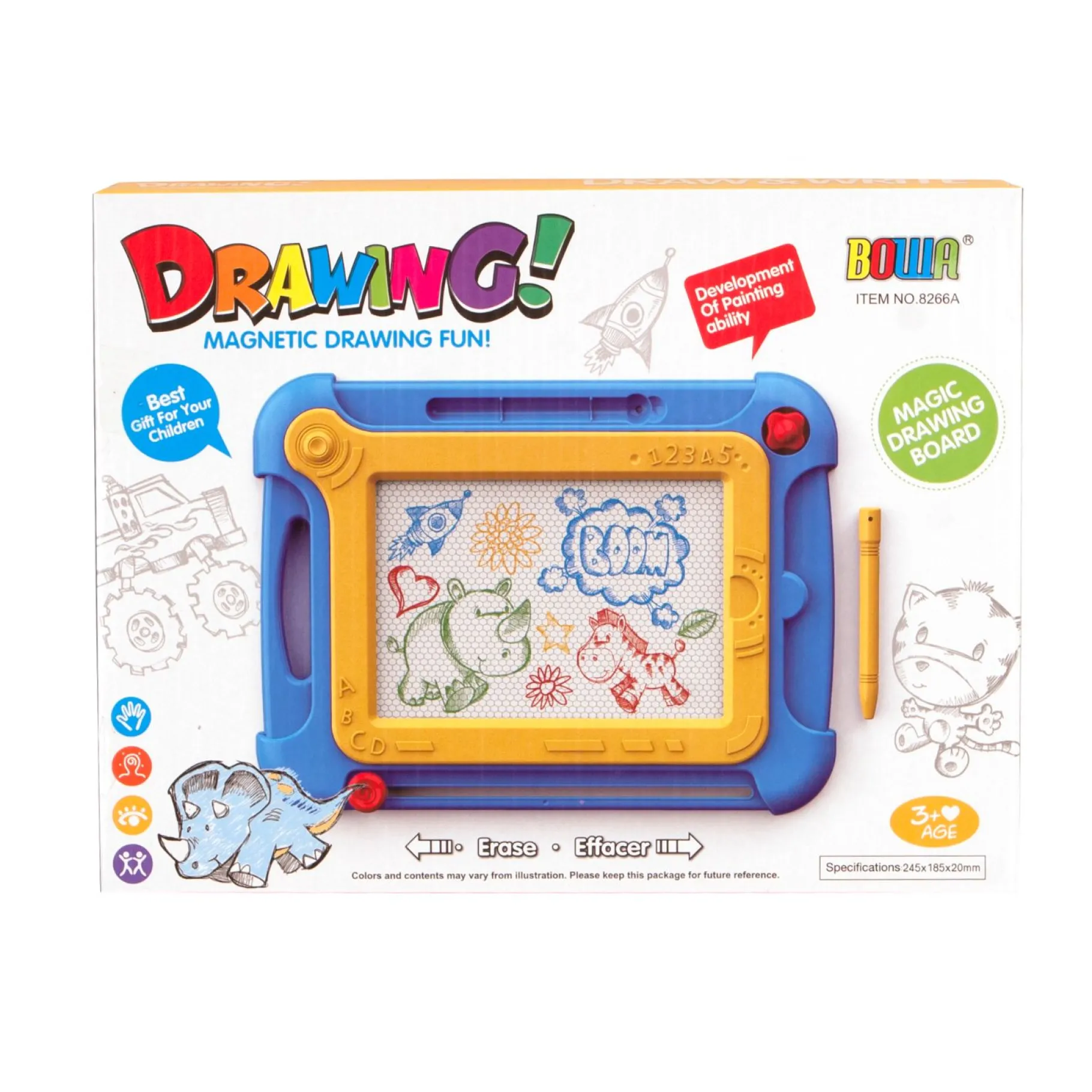 Tekenen / Kleuren> Magnetisch Tekenbord 24,5 X 18,5 Cm