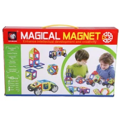 3D Puzzels></noscript>Science Magnetische tegels diverse vormen 40 delig 5,5 Cm