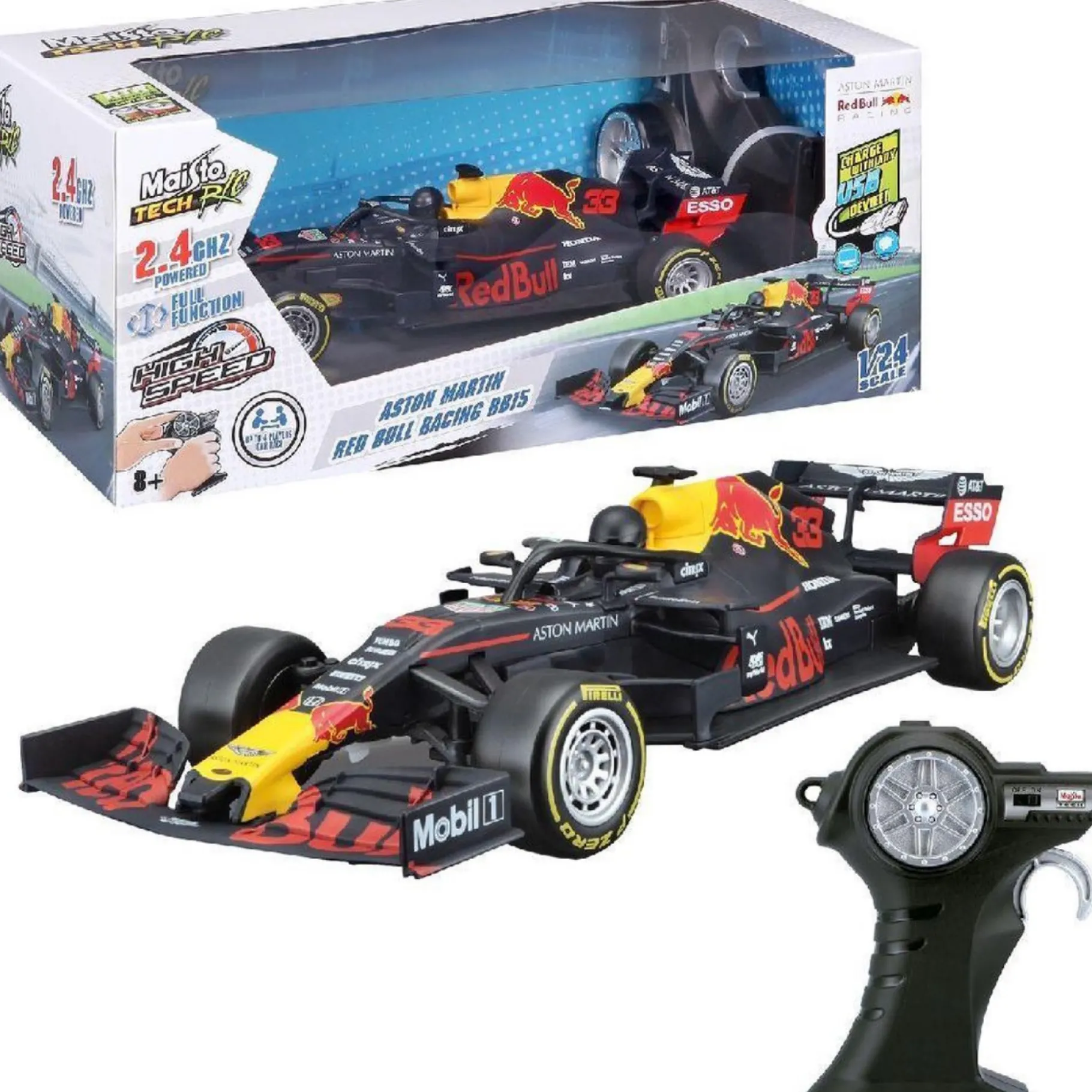 Radiografisch>Maisto Max Verstappen Red Bull RB15 Radiografisch Bestuurbare Formule 1 Auto (1:24)