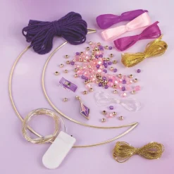 Knutselsets> Make it real maanvormige dromenvanger met lichtjes maken