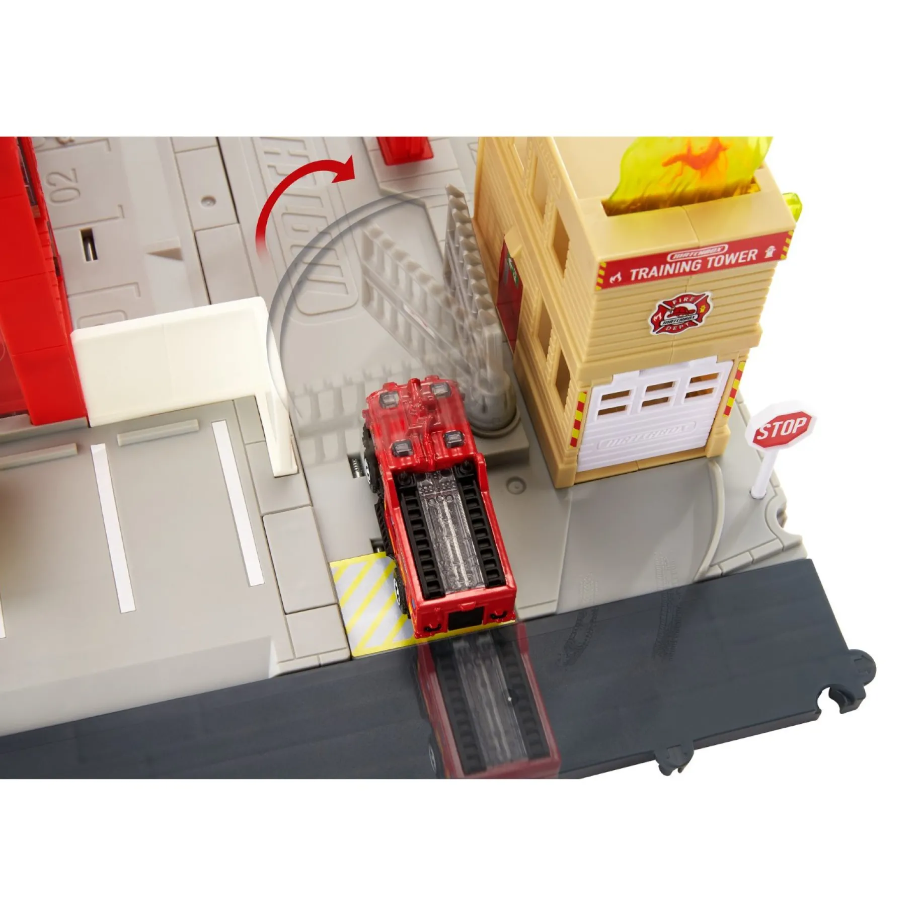 Auto's|Jongens>Mattel Matchbox Action Drivers Fire Station Rescue Playset O/S (Sounds Only)