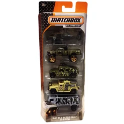 Auto's|Jongens>Mattel Matchbox Battle Mission 5 Pack Assorti