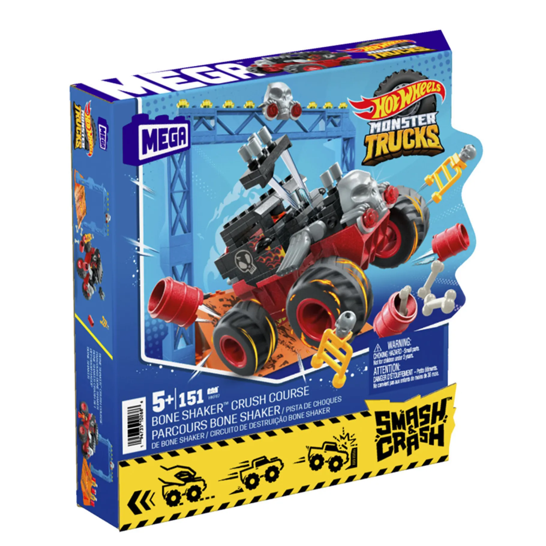 Auto's>Mega Bloks Mega Hot Wheels Monster Trucks Bone Shaker Crush Course