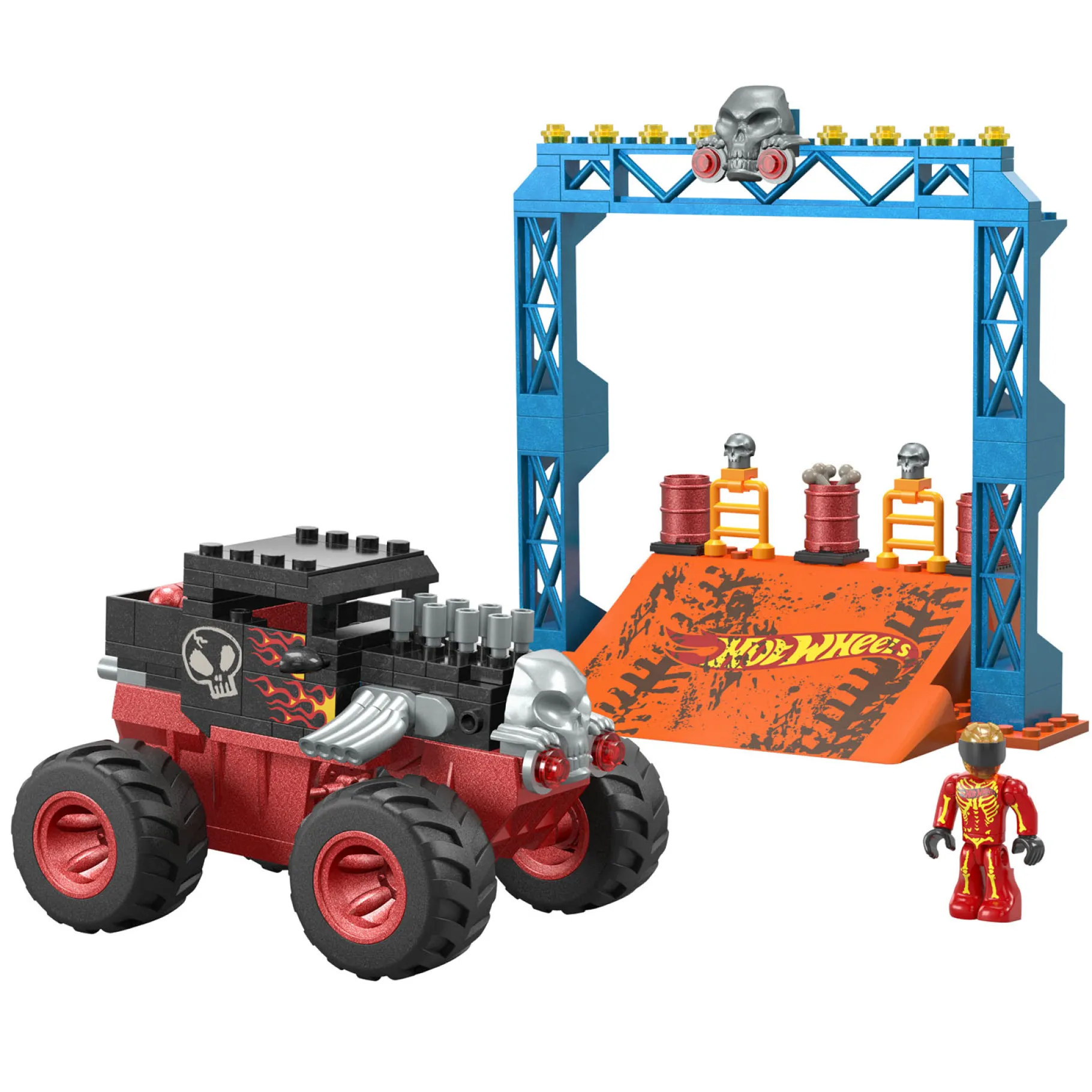 Auto's>Mega Bloks Mega Hot Wheels Monster Trucks Bone Shaker Crush Course