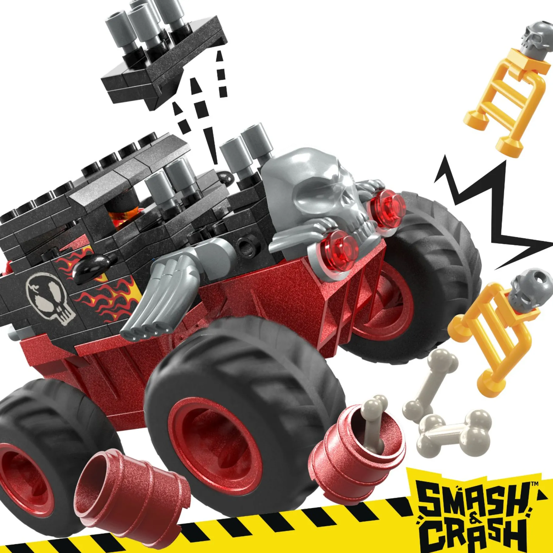 Auto's>Mega Bloks Mega Hot Wheels Monster Trucks Bone Shaker Crush Course