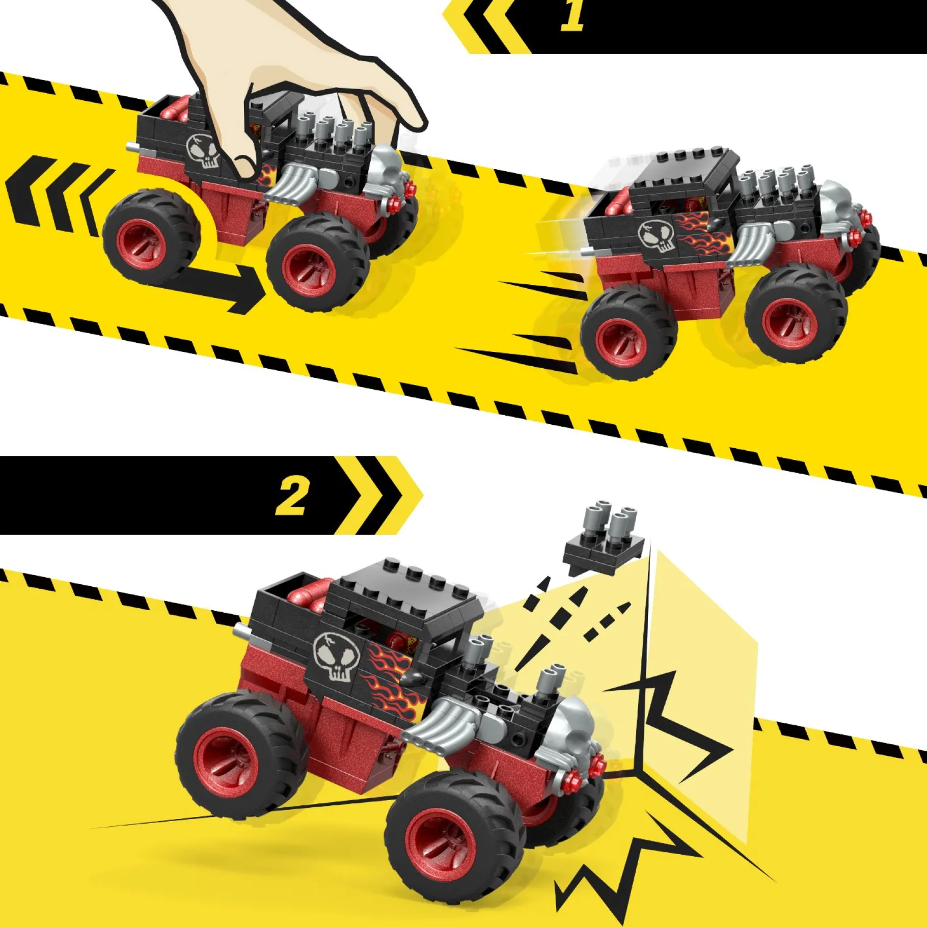 Auto's>Mega Bloks Mega Hot Wheels Monster Trucks Bone Shaker Crush Course