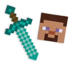 Verkleden|Jongens> Minecraft zwaard en masker set compleet
