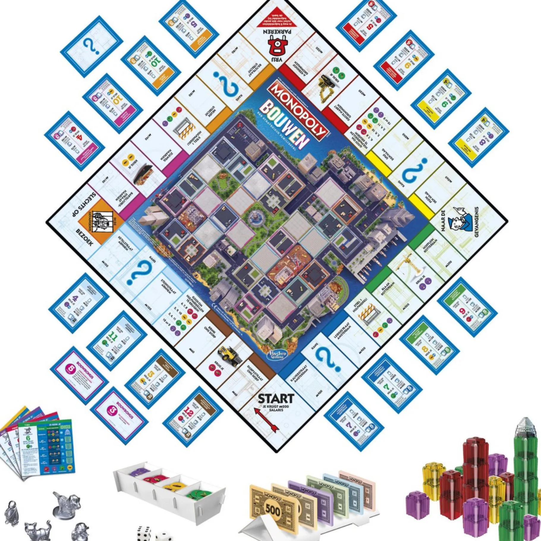 Bordspellen>Hasbro Monopoly Bouwen - Bordspel