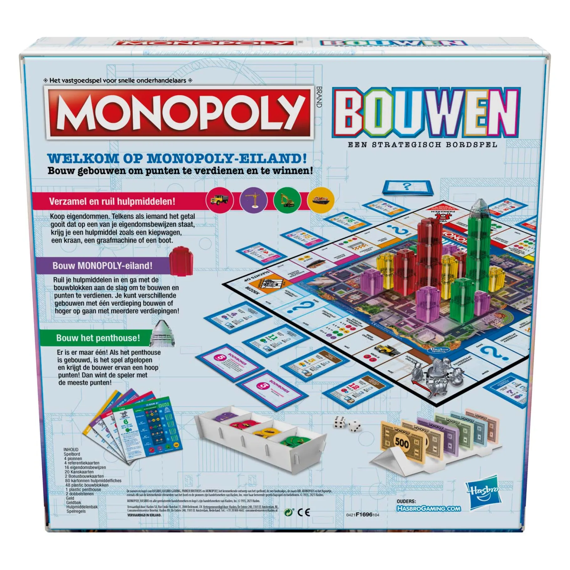 Bordspellen>Hasbro Monopoly Bouwen - Bordspel