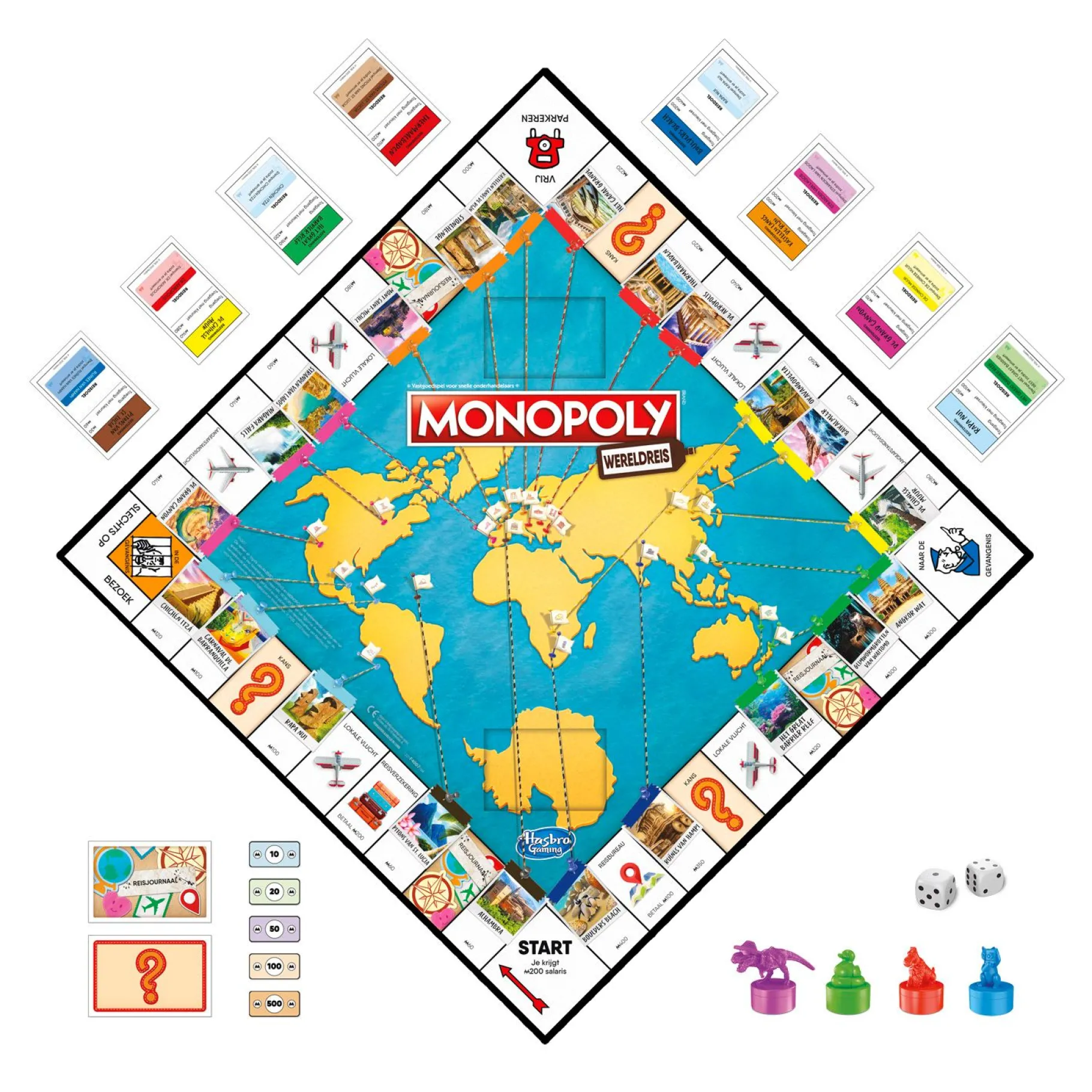 Bordspellen>Hasbro Monopoly Wereldreis - Bordspel
