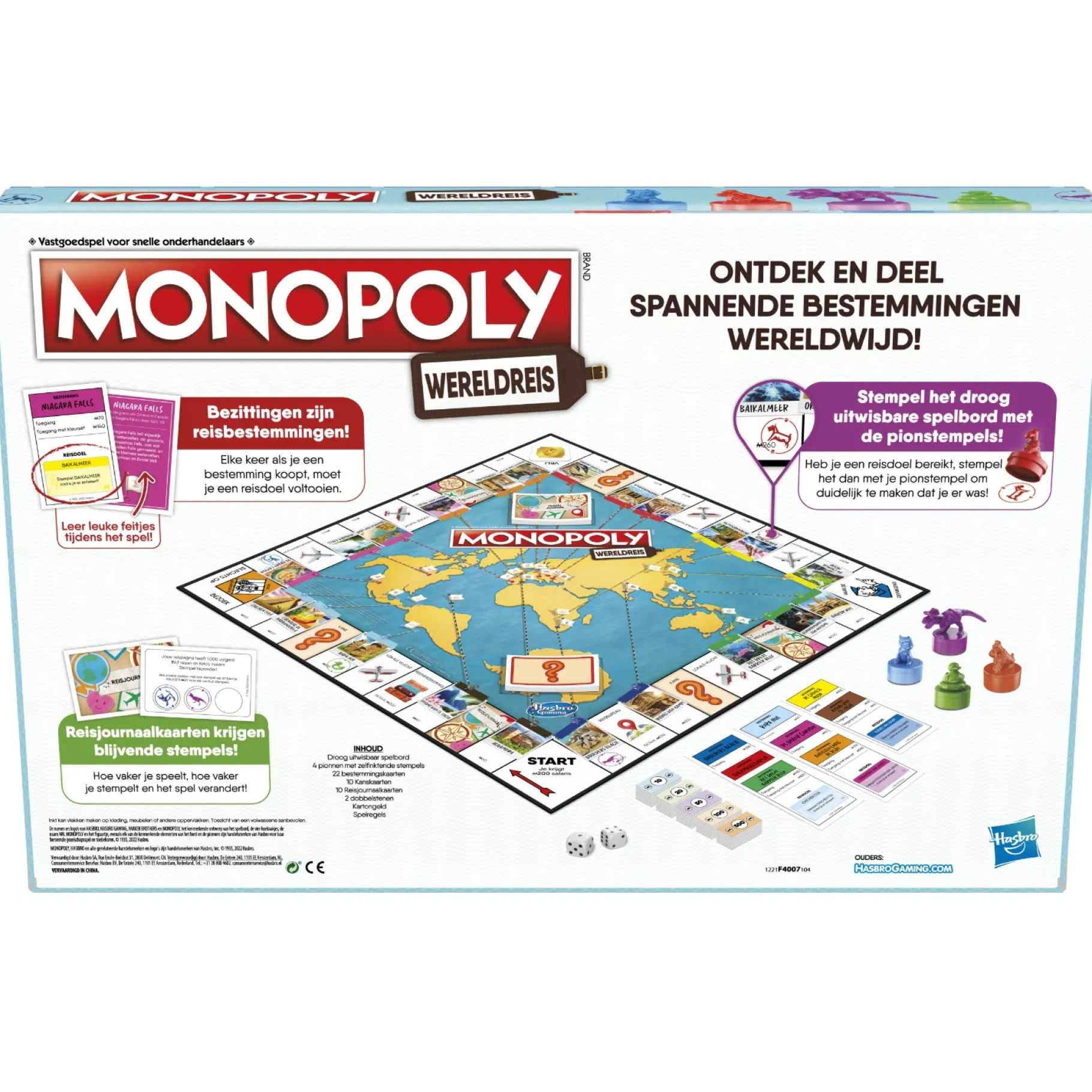 Bordspellen>Hasbro Monopoly Wereldreis - Bordspel