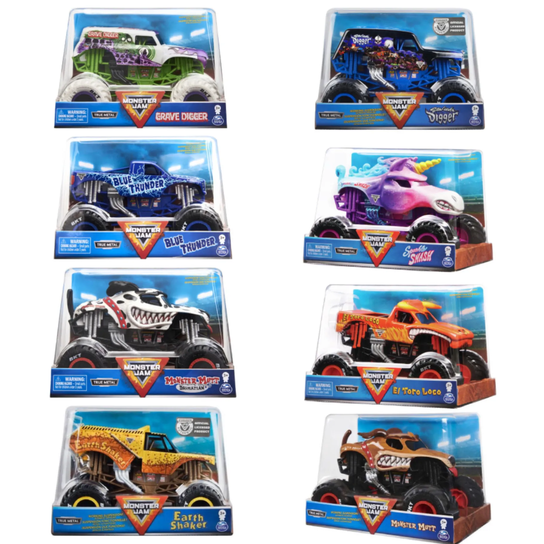 Jongens|Voertuigen>Spinmaster Monster Jam Die Cast Monstertruck 1:24 Assorti