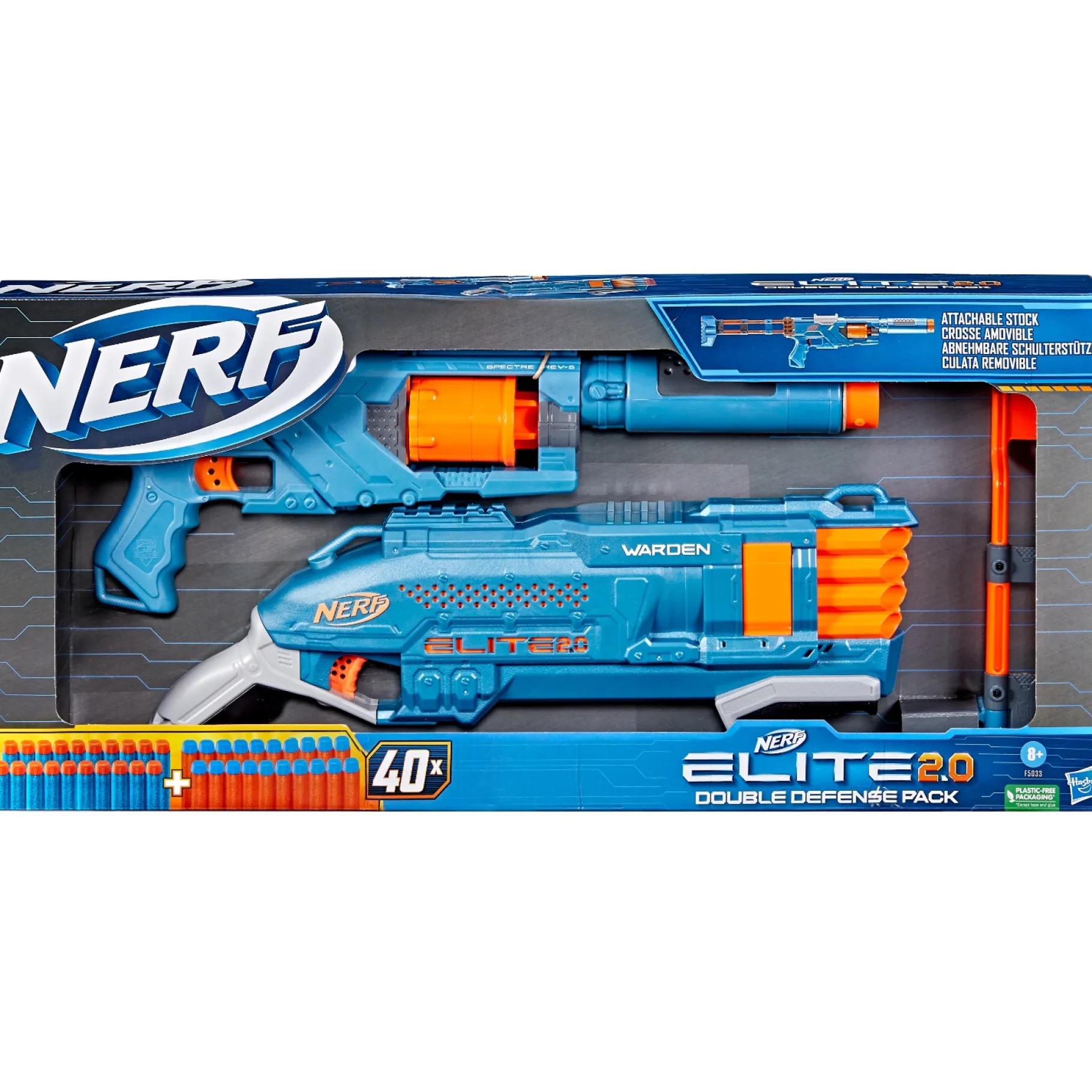 Blasters|Jongens>Hasbro Nerf Elite 2.0 Double Defense Pack