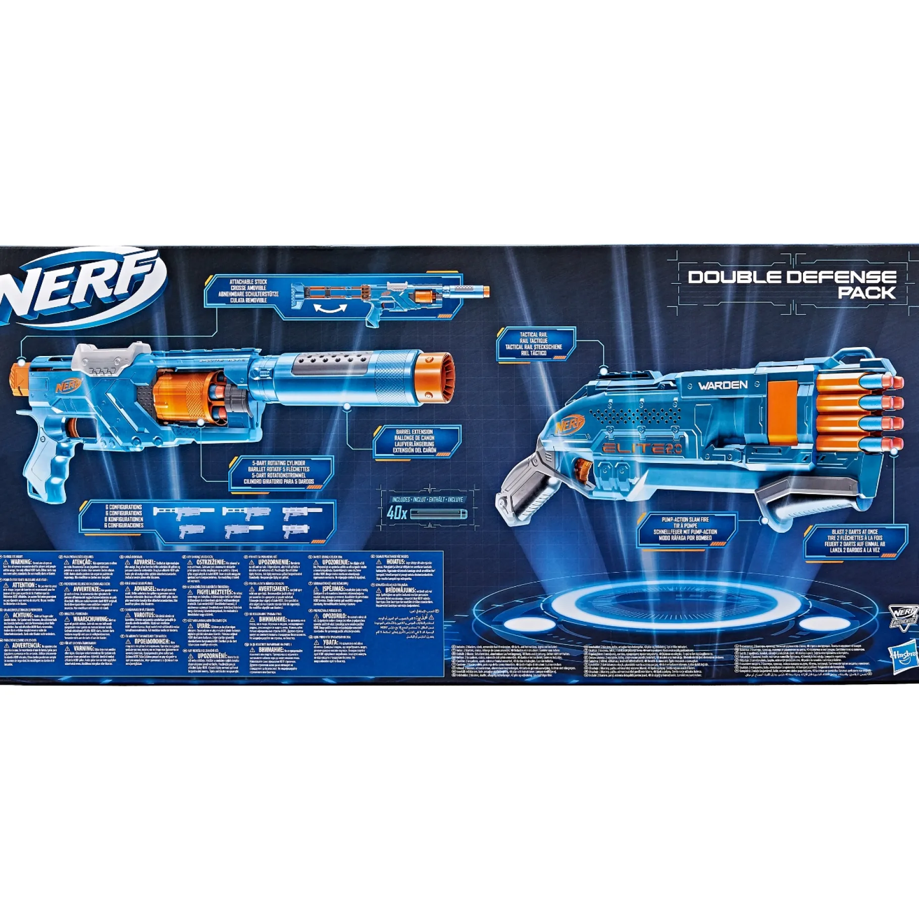 Blasters|Jongens>Hasbro Nerf Elite 2.0 Double Defense Pack