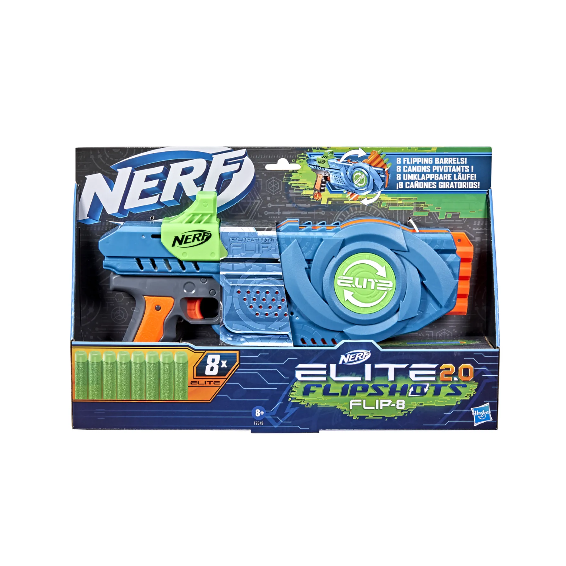 Blasters|Jongens>Hasbro Nerf Elite 2.0 Flipshots 8 Blaster