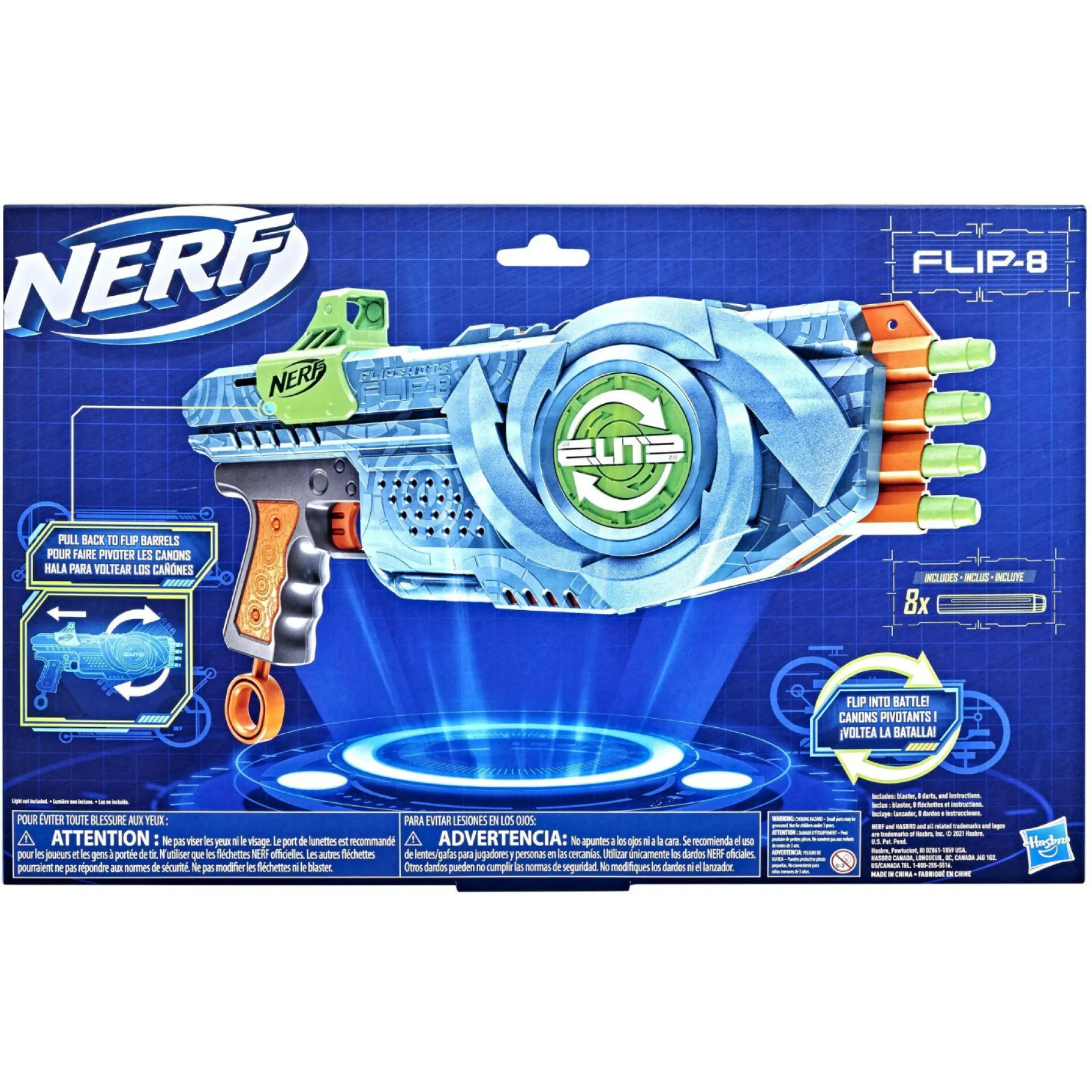 Blasters|Jongens>Hasbro Nerf Elite 2.0 Flipshots 8 Blaster