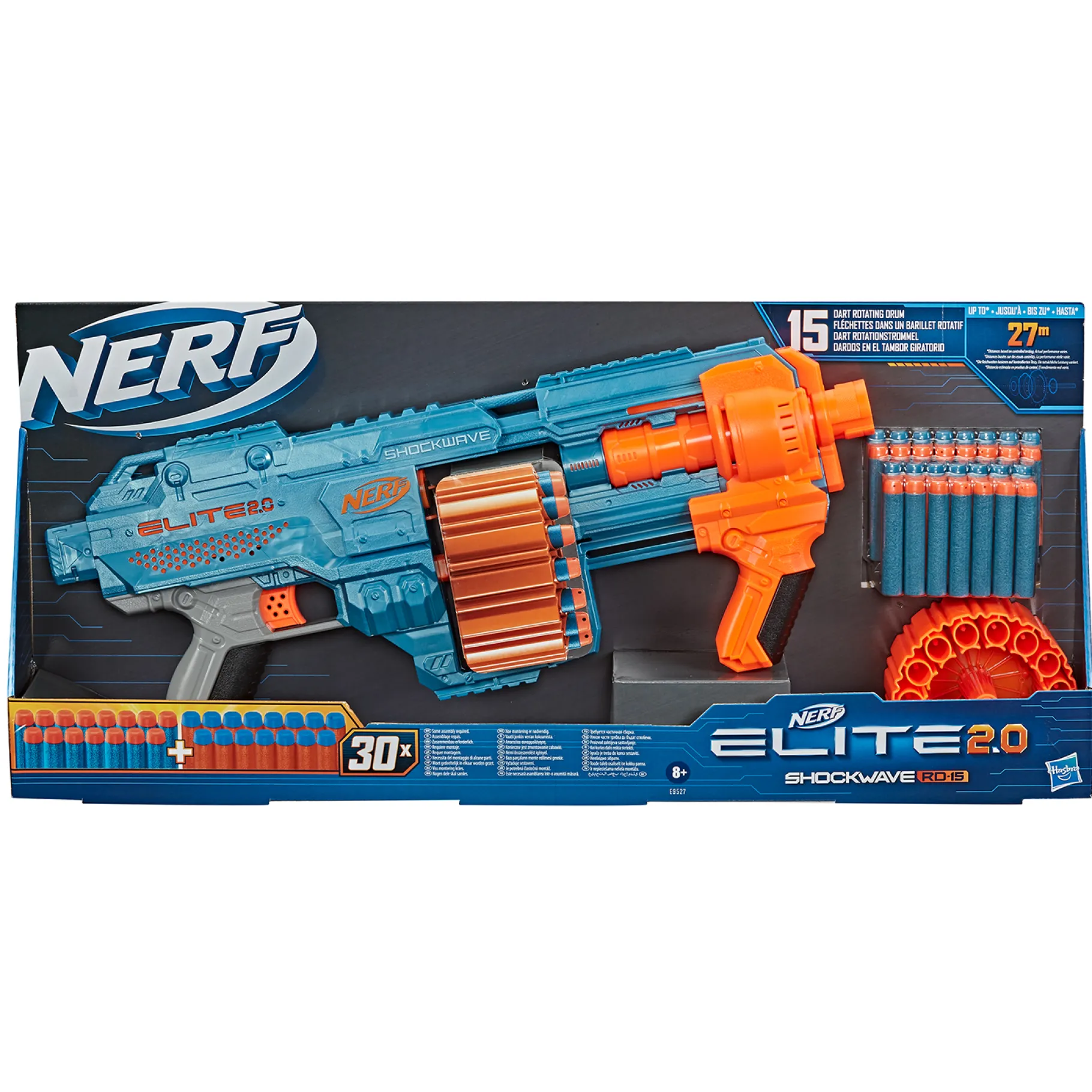 Blasters|Jongens>Hasbro Nerf Elite 2.0 Shockwave RD 15