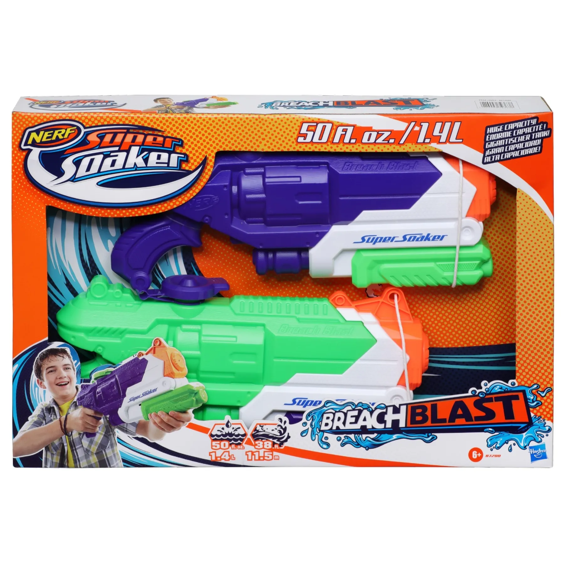 Blasters|Jongens>Hasbro Nerf Super Soaker Blast 2 Pack