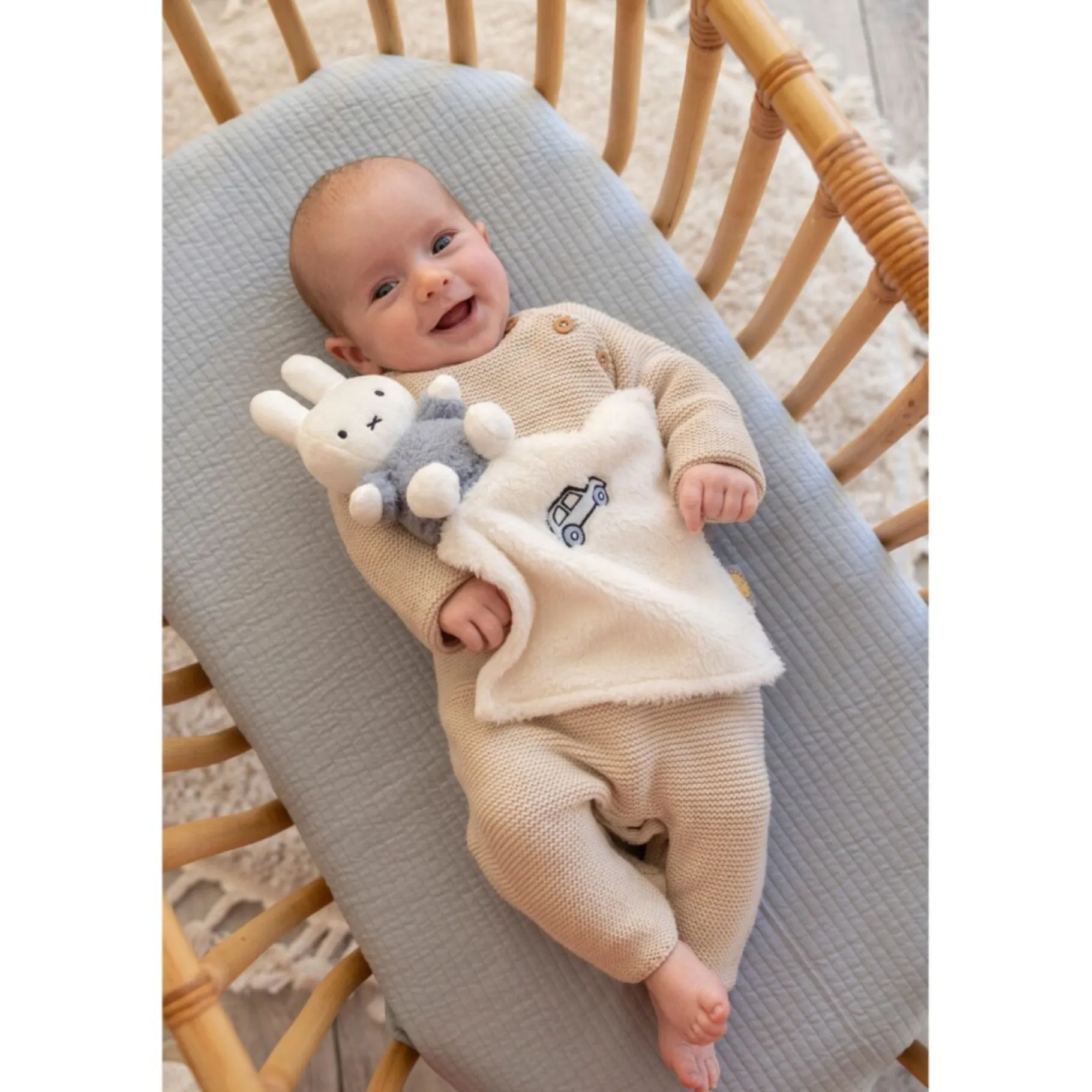 Knuffeldoekjes En Knuffelboekjes>Tiamo Nijntje Knuffeldoekje Fluffy Blue