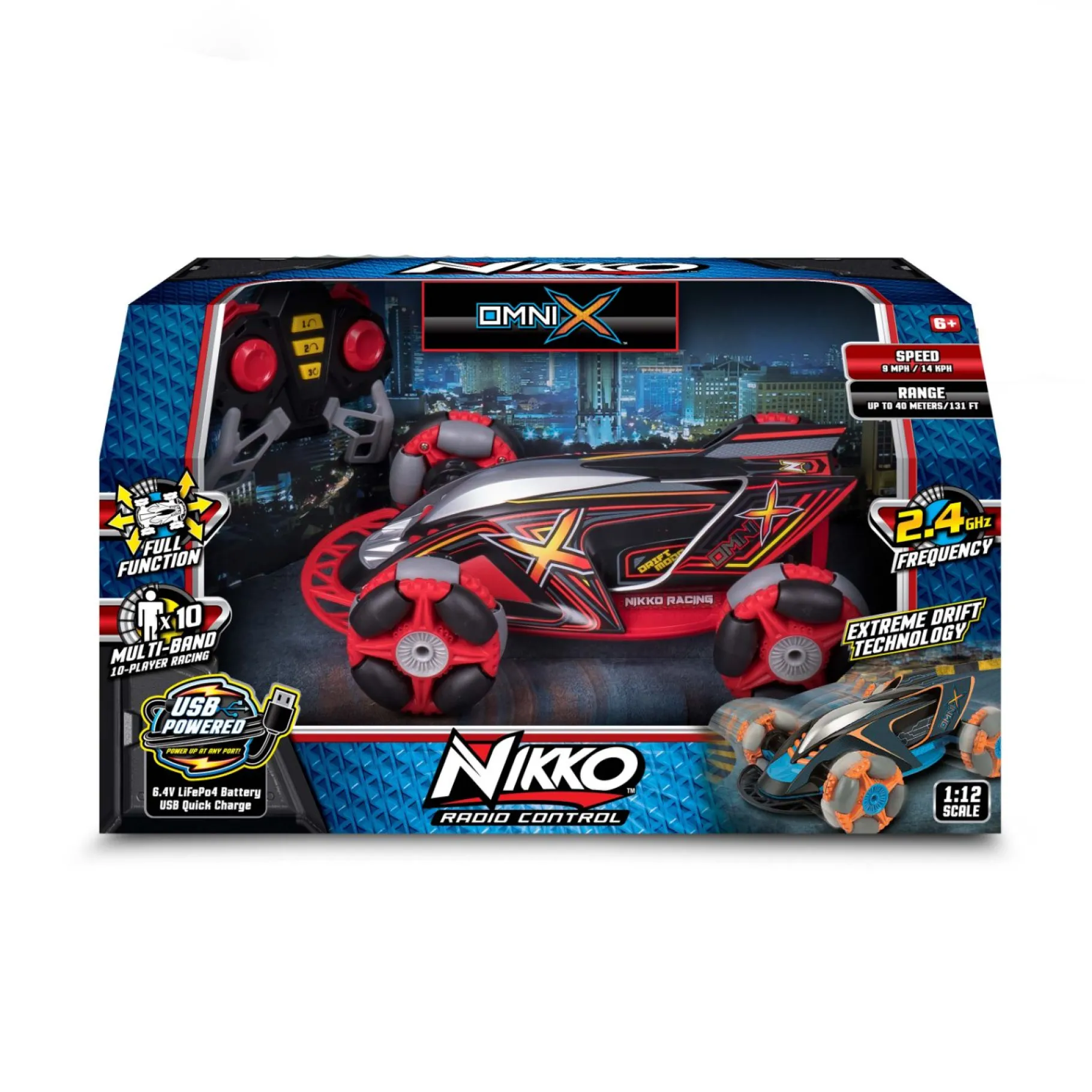 Radiografisch>Nikko Radiografisch Bestuurbare Auto Omni X Rood