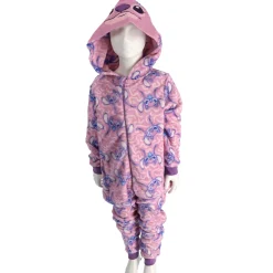 Kinderpyama's> Onesie lilo & stitch roze maat 110-116