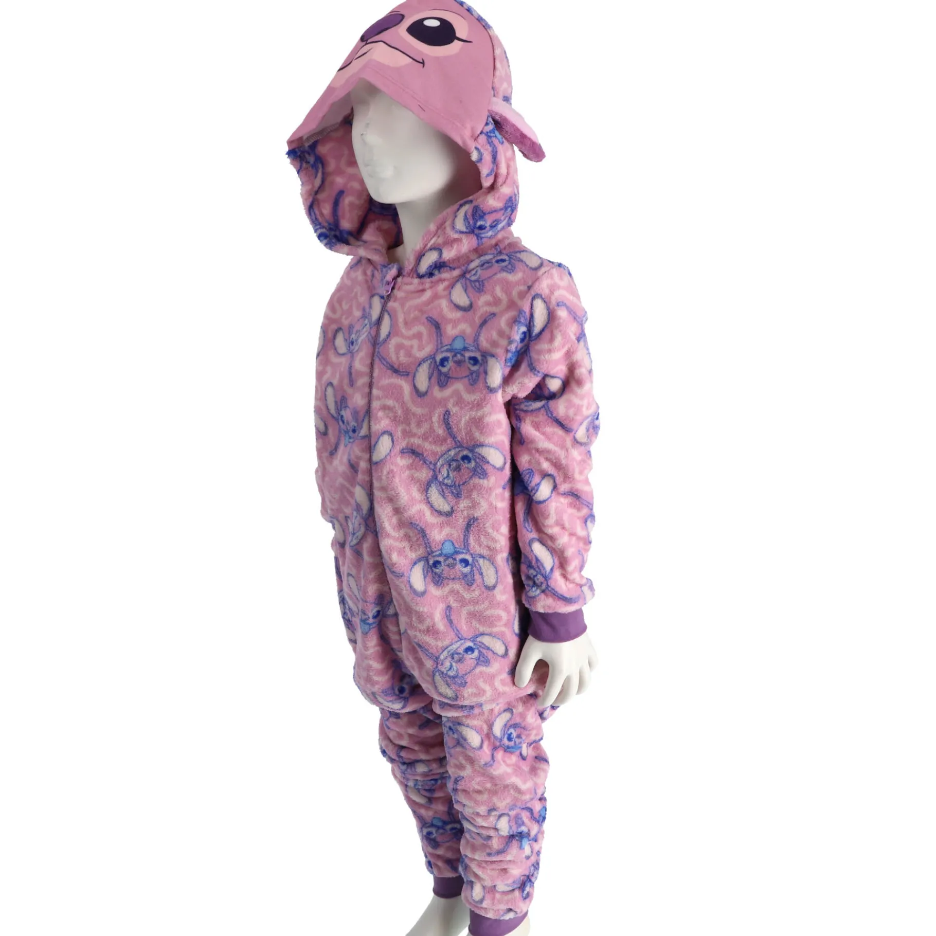 Kinderpyama's> Onesie lilo & stitch roze maat 110-116