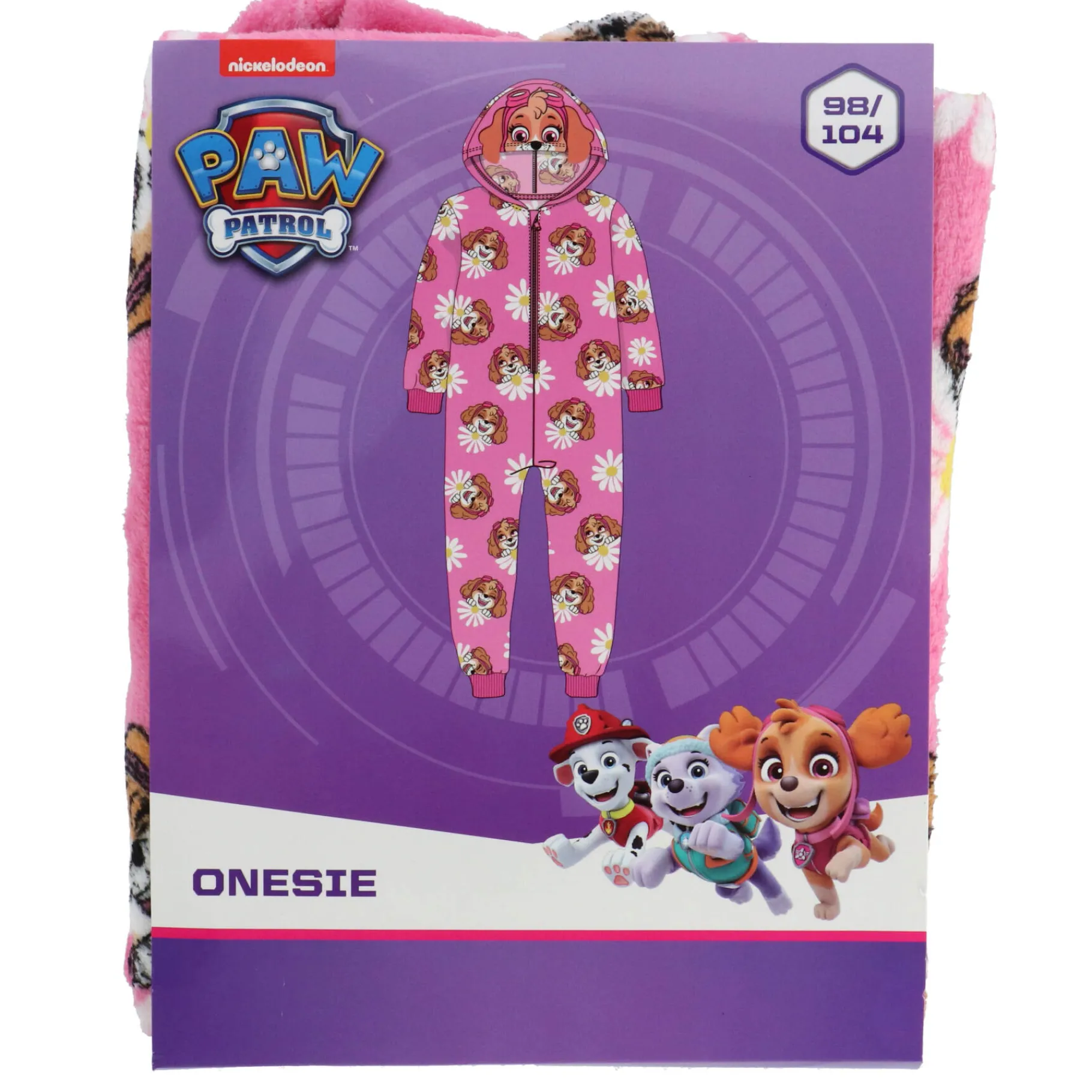 Kinderpyama's> Onesie paw patrol roze maat 98-104