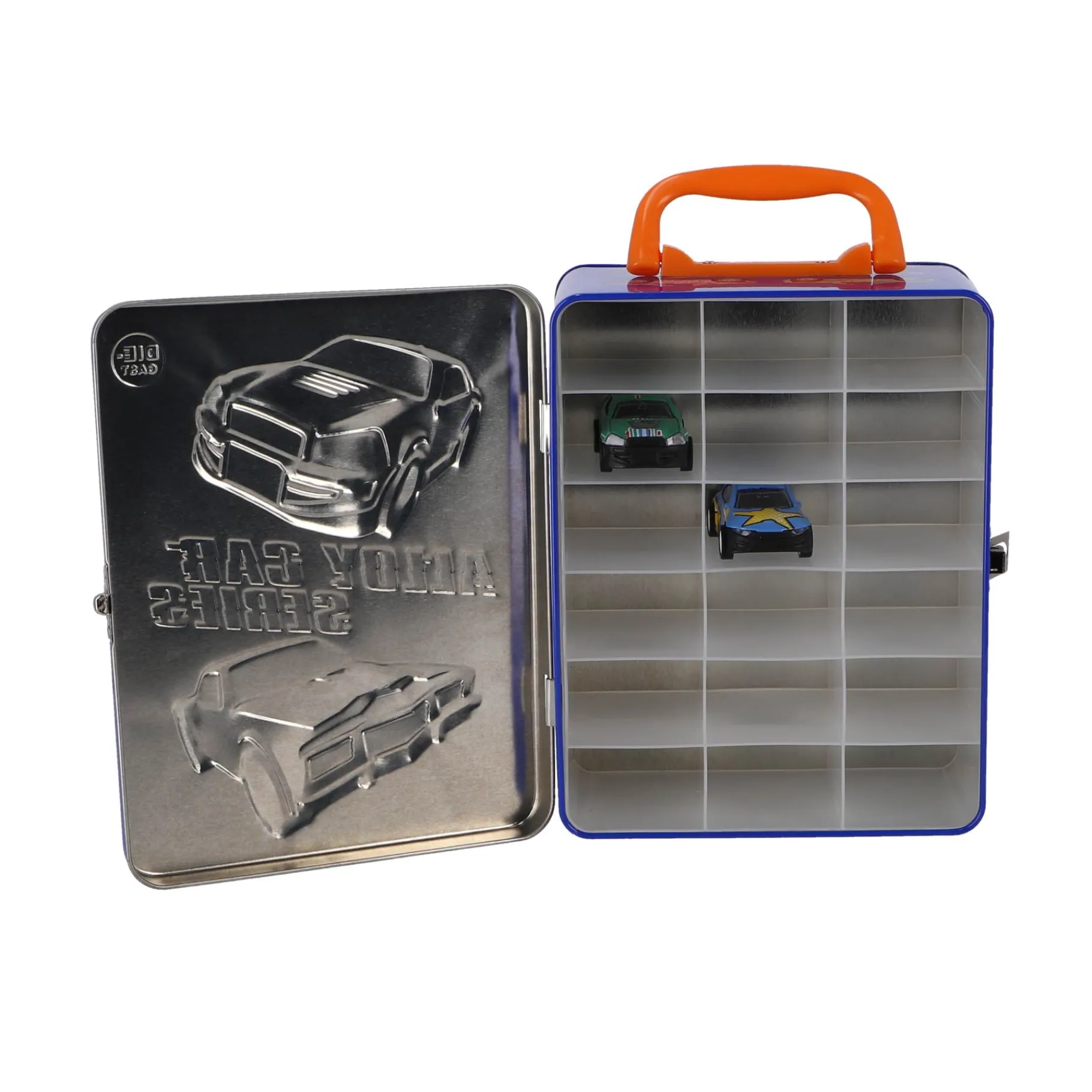 Auto's>Rapid Wheels Opbergbox metaal met 2 diecast freewheel auto's