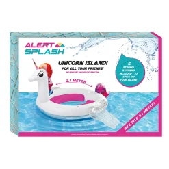 Zwemmen En Waterspeelgoed>Alert Opblaaseiland Eenhoorn 310X270X175 Cm