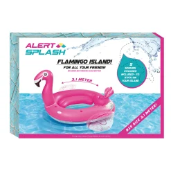 Zwemmen En Waterspeelgoed>Alert Opblaaseiland Flamingo 310X270X175 Cm