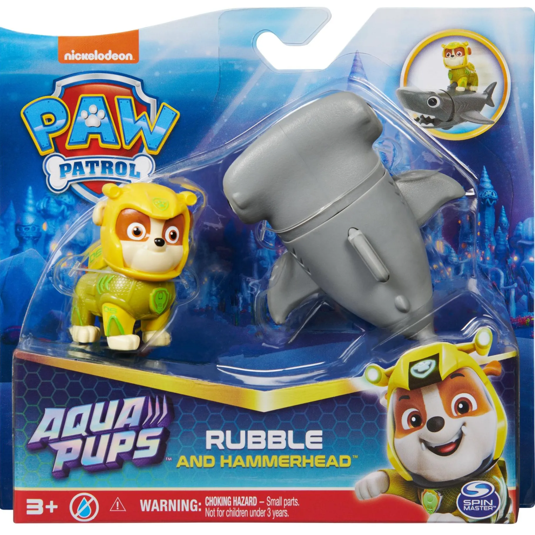 Speelfiguren>Spinmaster Paw Patrol Aqua Pups Hero Pups Rubble