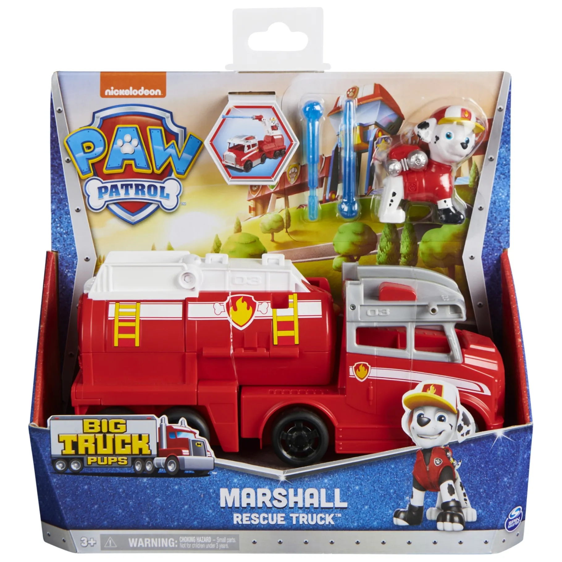 Voertuigen|Jongens>Spinmaster Paw Patrol Big Truck Pups Deluxe Vehicle Marshall